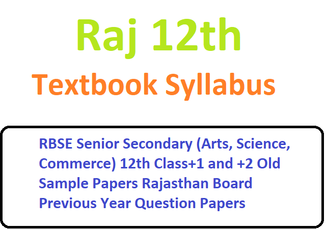 Raj 12th Textbook Syllabus 