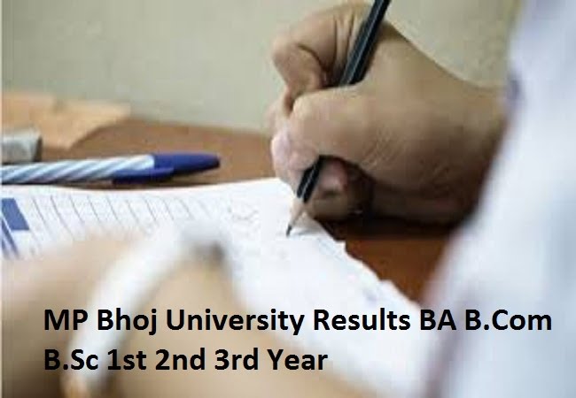 MP Bhoj University Results 2020 BA B.Com B.Sc 1st 2nd 3rd Year