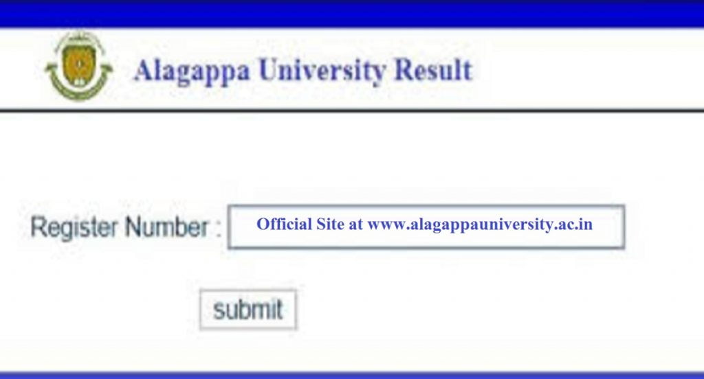 Alagappa University Result 2020 UG or PG (BA, B.Sc, B.Com, B.Ed, MA, M.Com) Semester Results alagappauniversity.ac.in