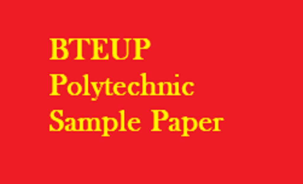 BTEUP Polytechnic Sample Paper 2019 UP JEECUP Physics, Chemistry, Maths