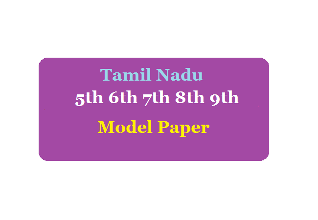 TN Schools Model Paper 2020 5th 6th 7th 8th 9th SA, FA Syllabus Blueprint Textbook Hindi English PDF